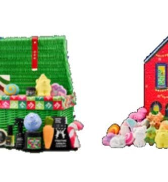 Las cajas y los productos de los dos calendarios de adviento Lush 2026
