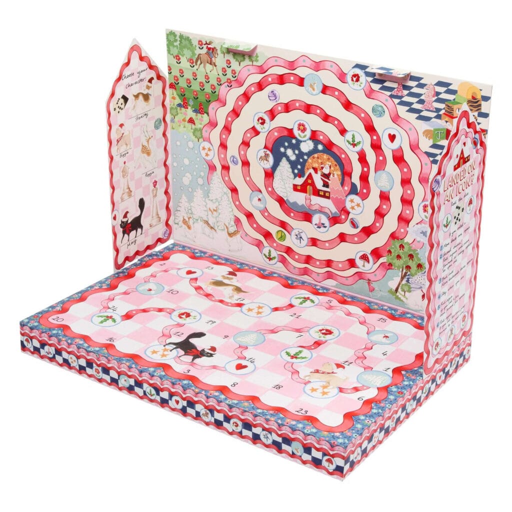 El tapete del Calendario de adviento Cath Kidston 2025 es el tablero de un juego de mesa