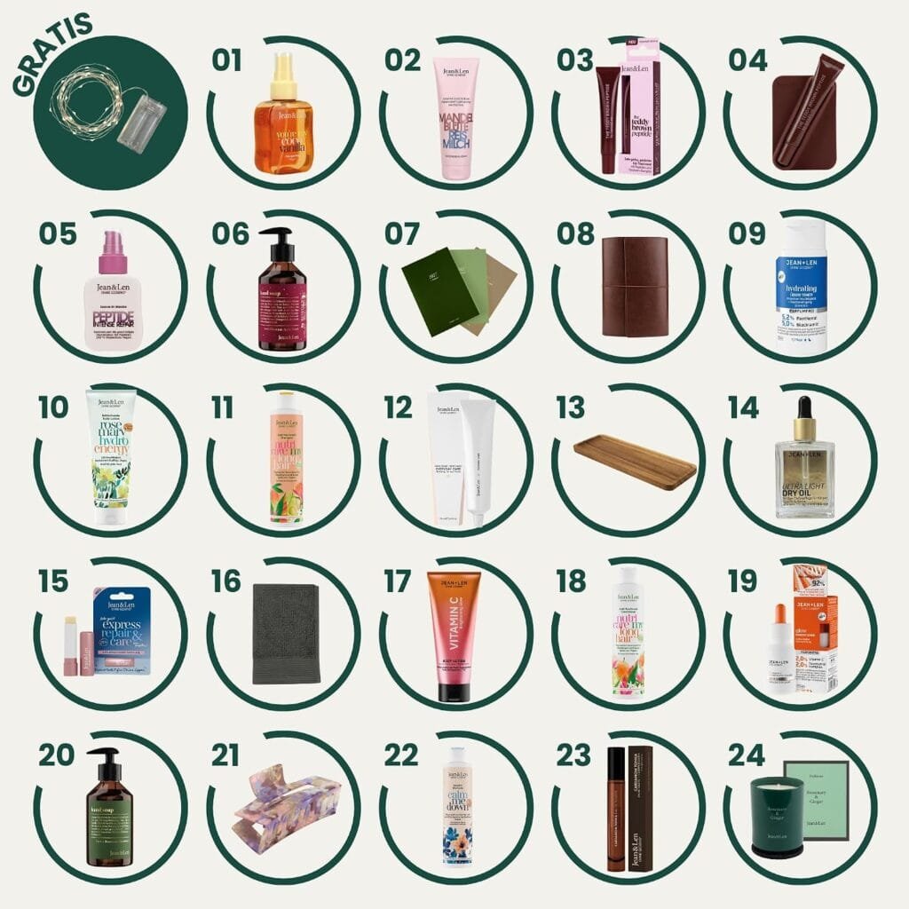 Los productos del Calendario de adviento Jean & Len 2026