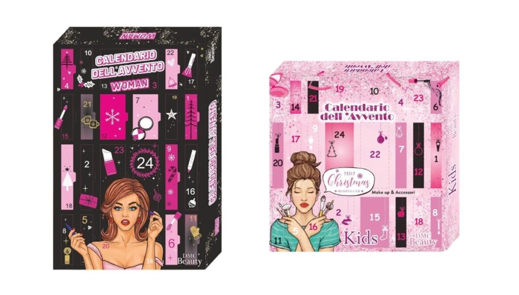 Las cajas de los dos calendarios de adviento DMC Beauty 2024