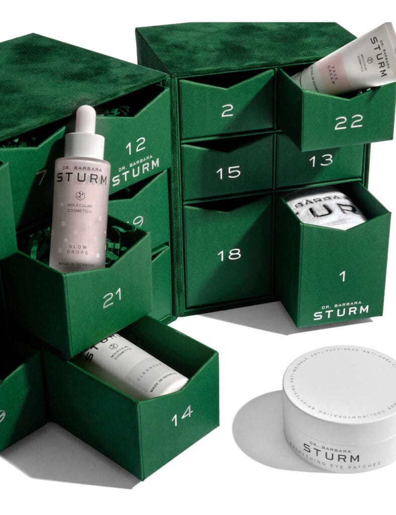Cajones y productos del Calendario de adviento Dr. Barbara Sturm 2025
