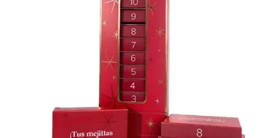 La caja y algunas cajitas individuales del Calendario de adviento Druni Make Up 2025