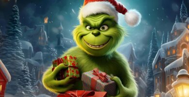 El Grinch robando regalos de Navidad