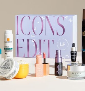 La caja y los productos de la Edición de belleza Icons de Lookfantastic