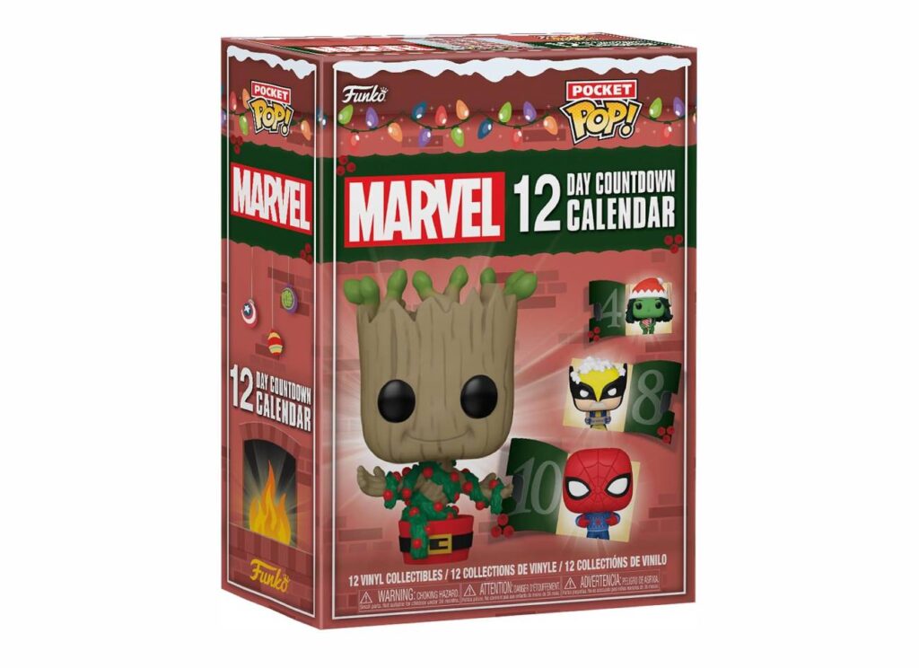 La caja del calendario Funko Pop Marvel 12 Day Countdown 2024