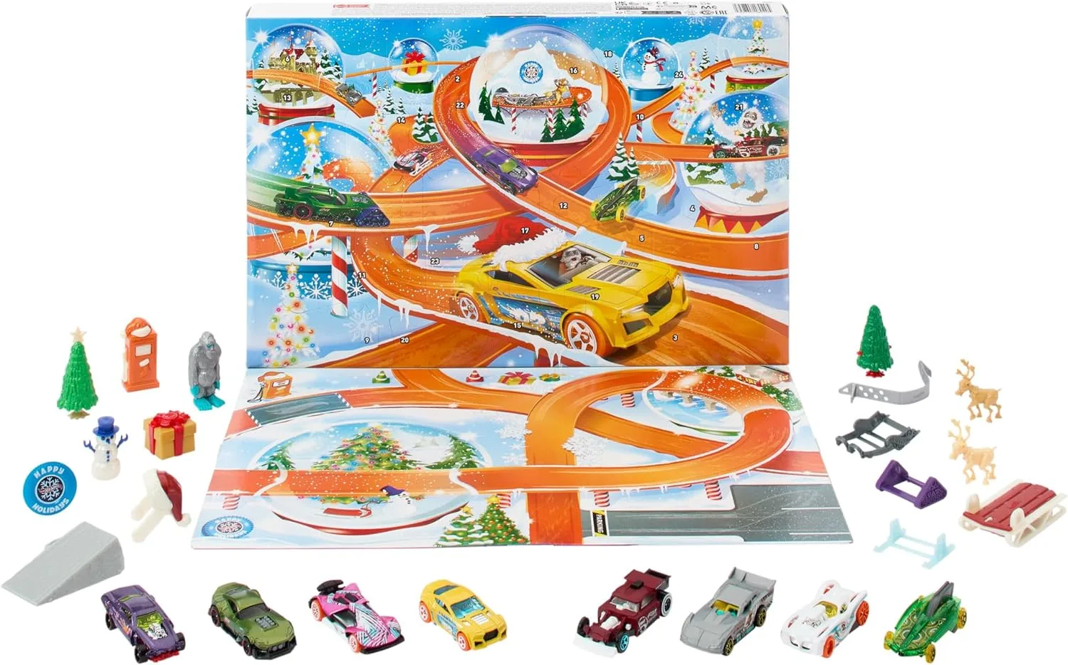 Los juguetes que contiene el calendario de Adviento Hot Wheels 2024
