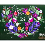 La caja verde con un corazón dibujado por flores del Calendario de Adviento ISANA 2024