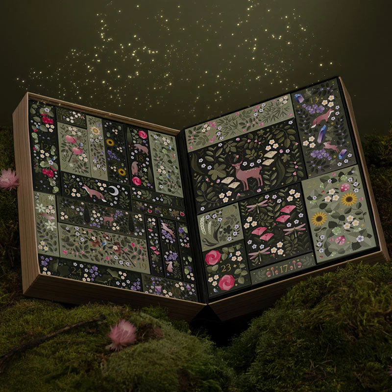 El interior de la caja del Calendario de adviento Korean Skincare 2025 "The Sylvan Glow" El interior de la caja del Calendario de adviento Korean Skincare 2025 "The Sylvan Glow"