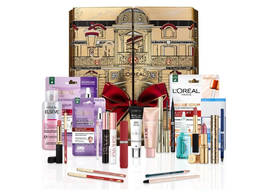 Calendario de adviento L'Oréal Paris 2024 1 La caja y los productos del Calendario de Adviento L'Oréal Paris 2024