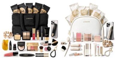 Las dos versiones del Calendario de adviento Lahaye 2026: la Black Bag Edition y la White Bag Edition, ambas con los productos que incluyen