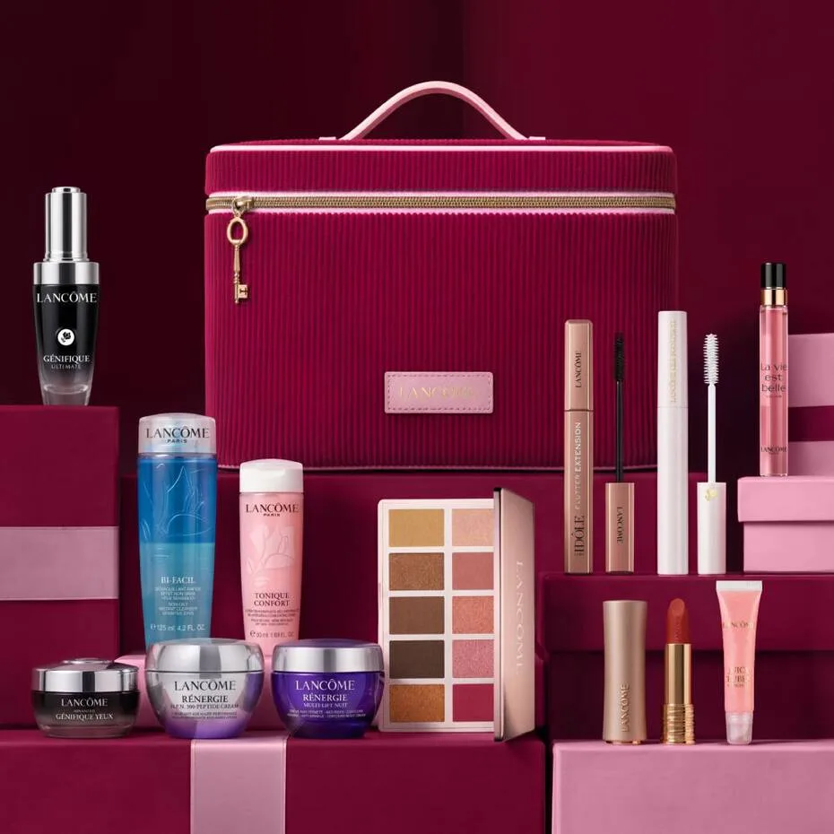El cofre y los productos de la Lancôme Beauty Box 2026 El cofre y los productos de la Lancôme Beauty Box 2026