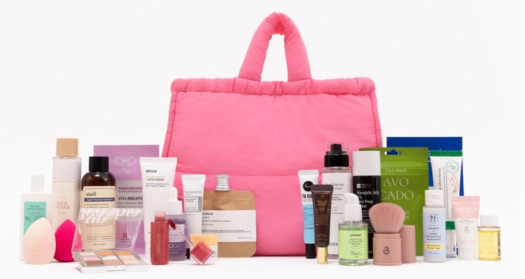 El bolso y los productos del Calendario de adviento MiiN Cosmetics 2025