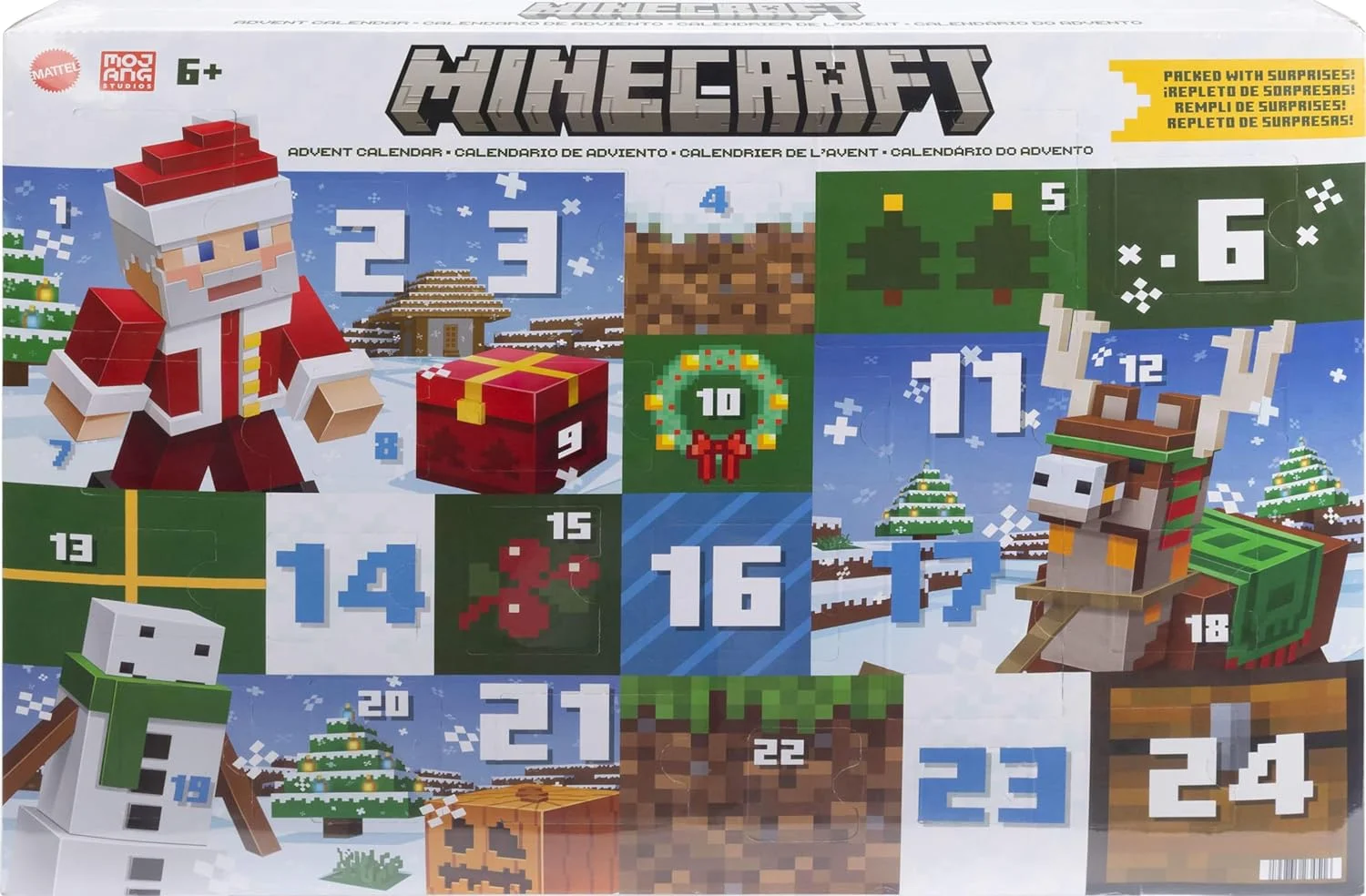 La caja del Calendario de Adviento Minecraf 2024 de Mattel