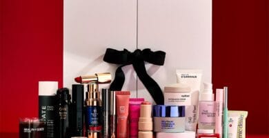 La caja y los productos del Calendario de adviento Niche Beauty 2025
