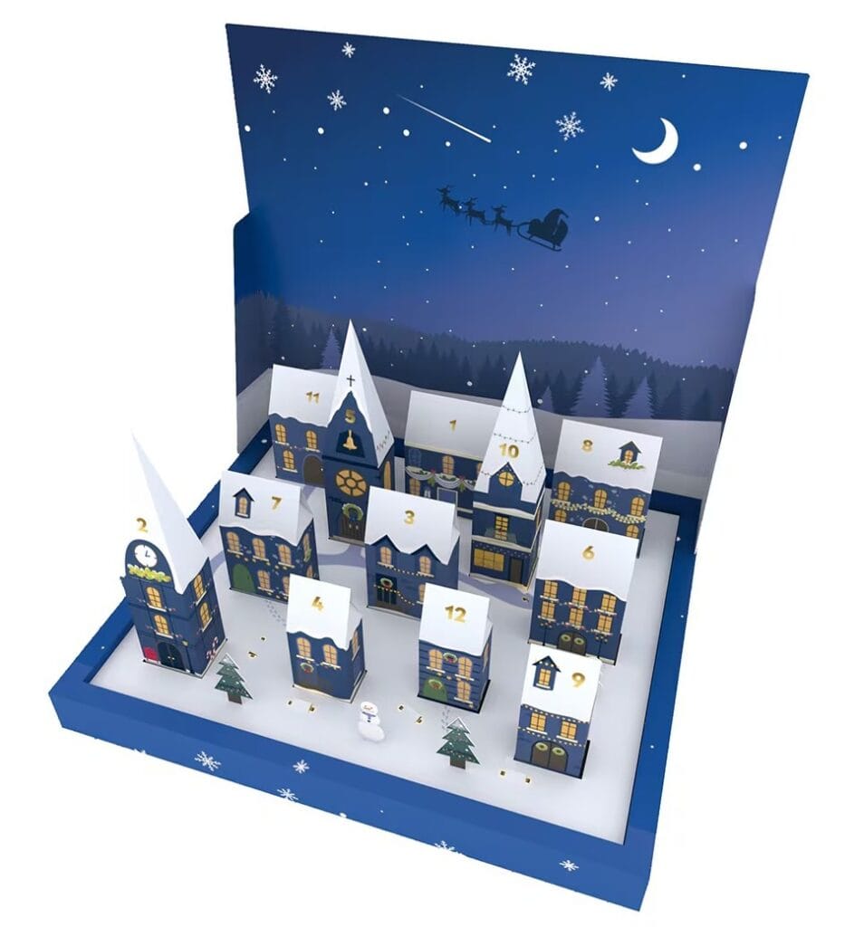 El interior de la caja del Calendario de adviento Nivea Premium 2025