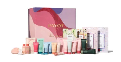 La caja y los productos del Calendario de Adviento Payot 2024