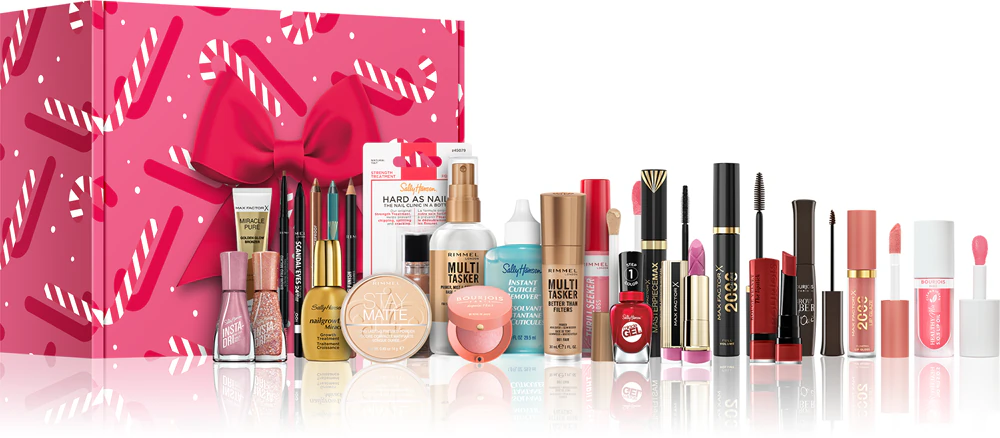 Calendario de adviento Rimmel Candy Glam 2025, ya a la venta y con descuento 1 La caja y los productos del Calendario de adviento Rimmel Candy Glam 2025