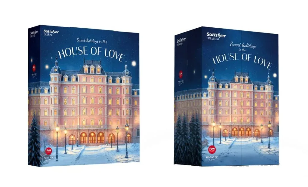 Las cajas de los dos Calendarios de adviento Satisfyer Deluxe 2025