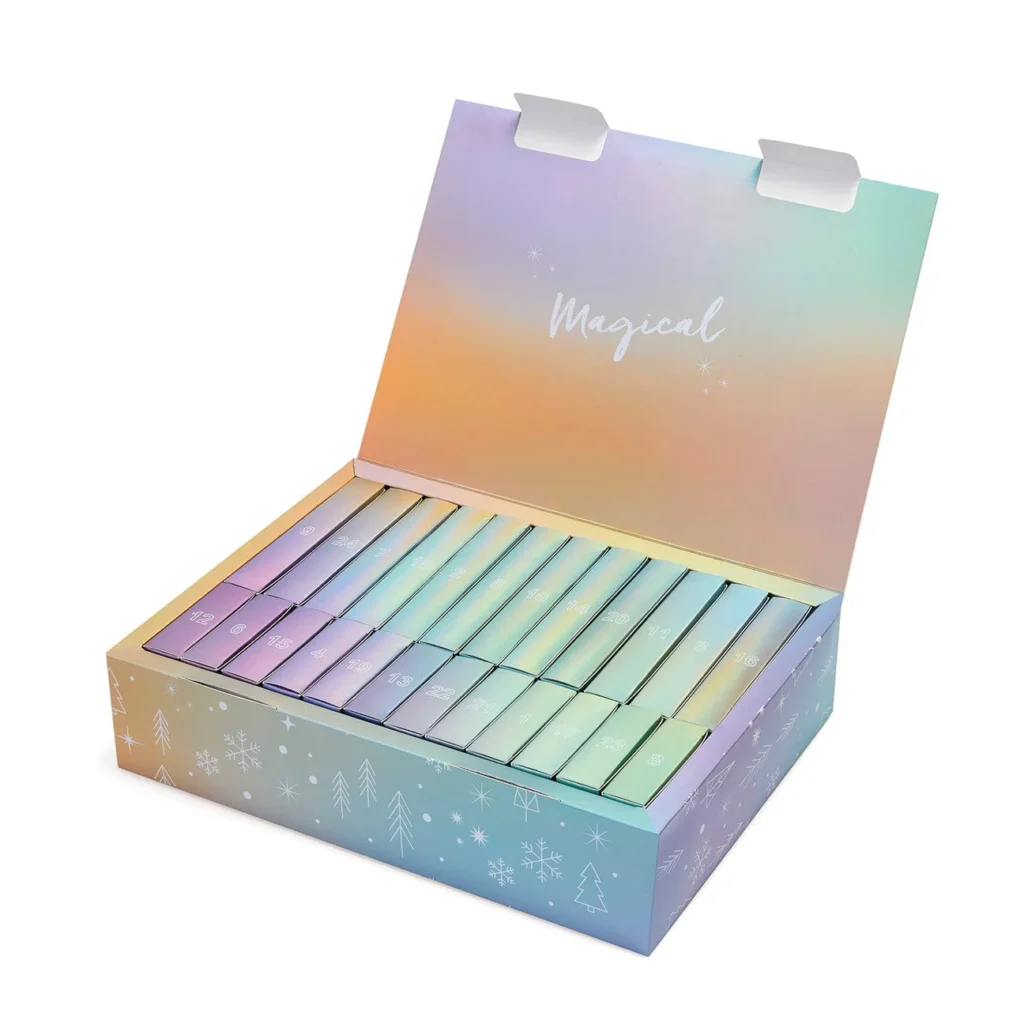 La caja abierta del calendario de adviento Technic Cosmetic Countdown