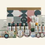 La caja y los productos del Calendario de Adviento The Body Shop 2024