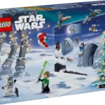La parte trasera de la caja del Calendario de Adviento Lego Star Wars 2024