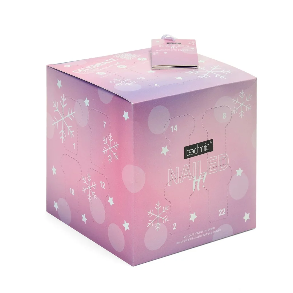 La caja en forma de cubo del calendario de adviento Technic Nail Care