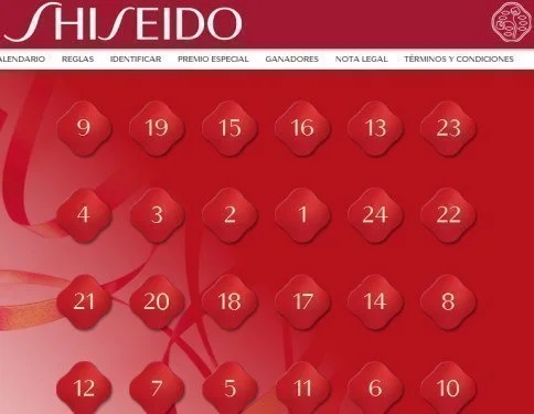 calendario de adviento shiseido