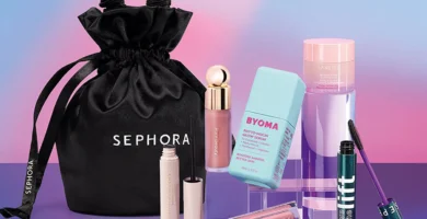Gleamy Dreamy de Sephora: el set imprescindible para un rostro radiante 5 La bolsa y los productos del estuche Gleamy Dreamy de Sephora Favorites