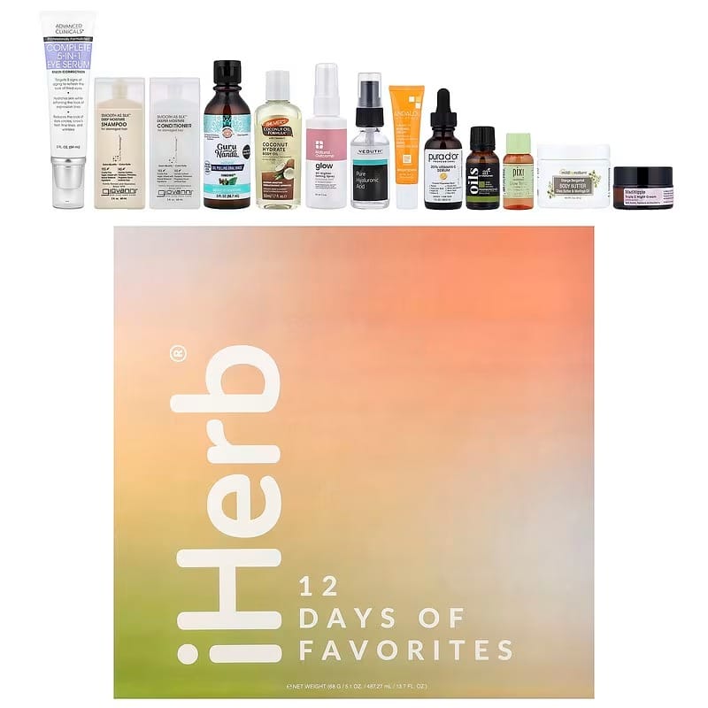 Calendario de adviento iHerb 2025, ya a la venta 1 La caja y los productos del Calendario de adviento iHerb 2025