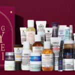 La caja y los productos del Calendario de adviento Kiehl's 2025