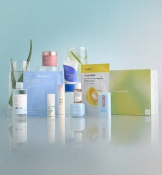 La caja y los productos de la Lookfantastic Edición K-Beauty 2026