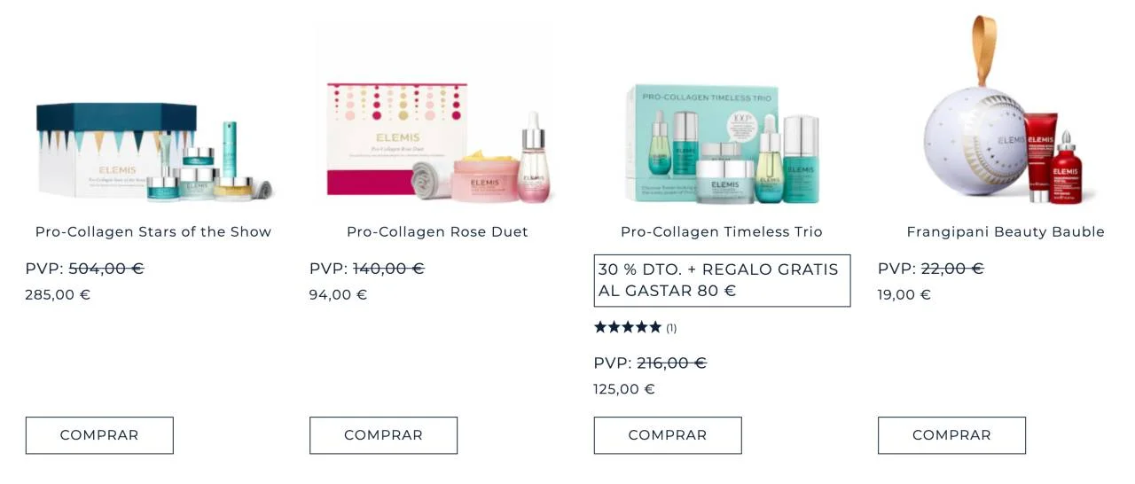 packs de regalo de Elemis