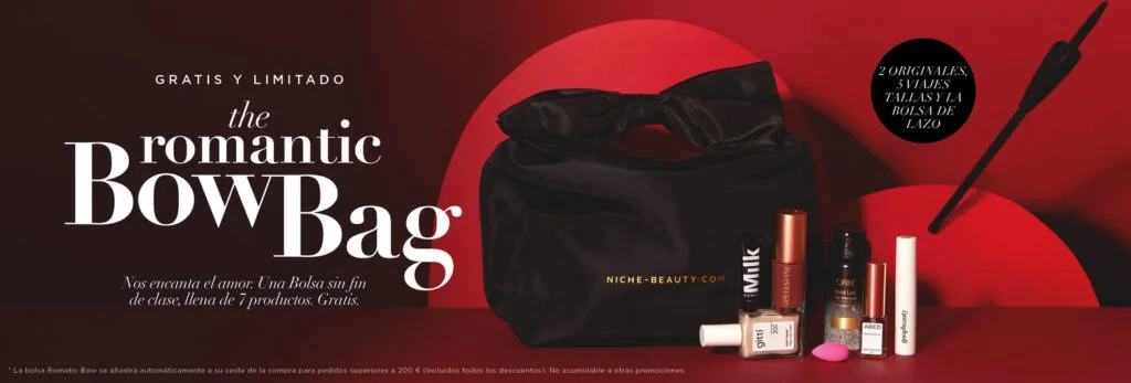El anuncio de la Romantic Bow Bag de Niche Beauty
