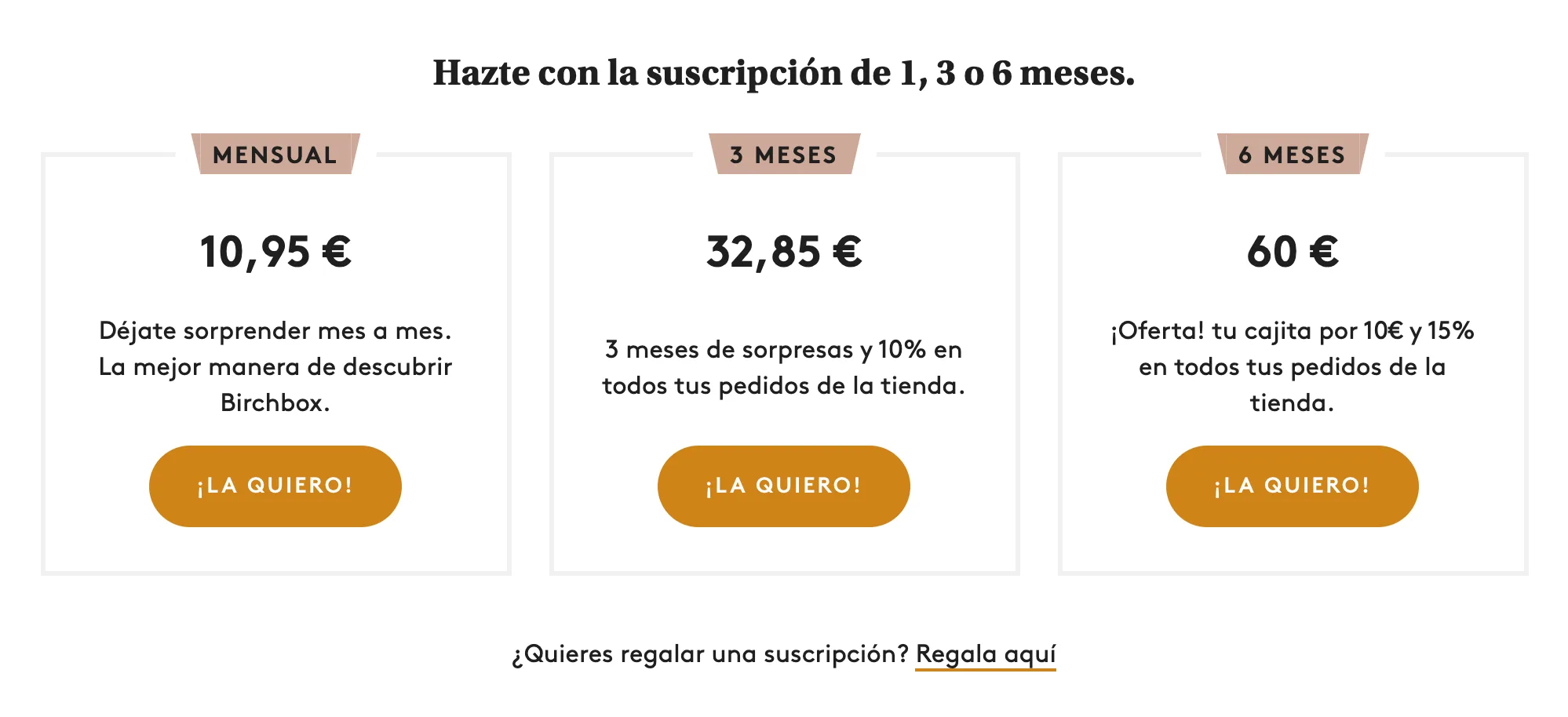 suscripción Birchbox